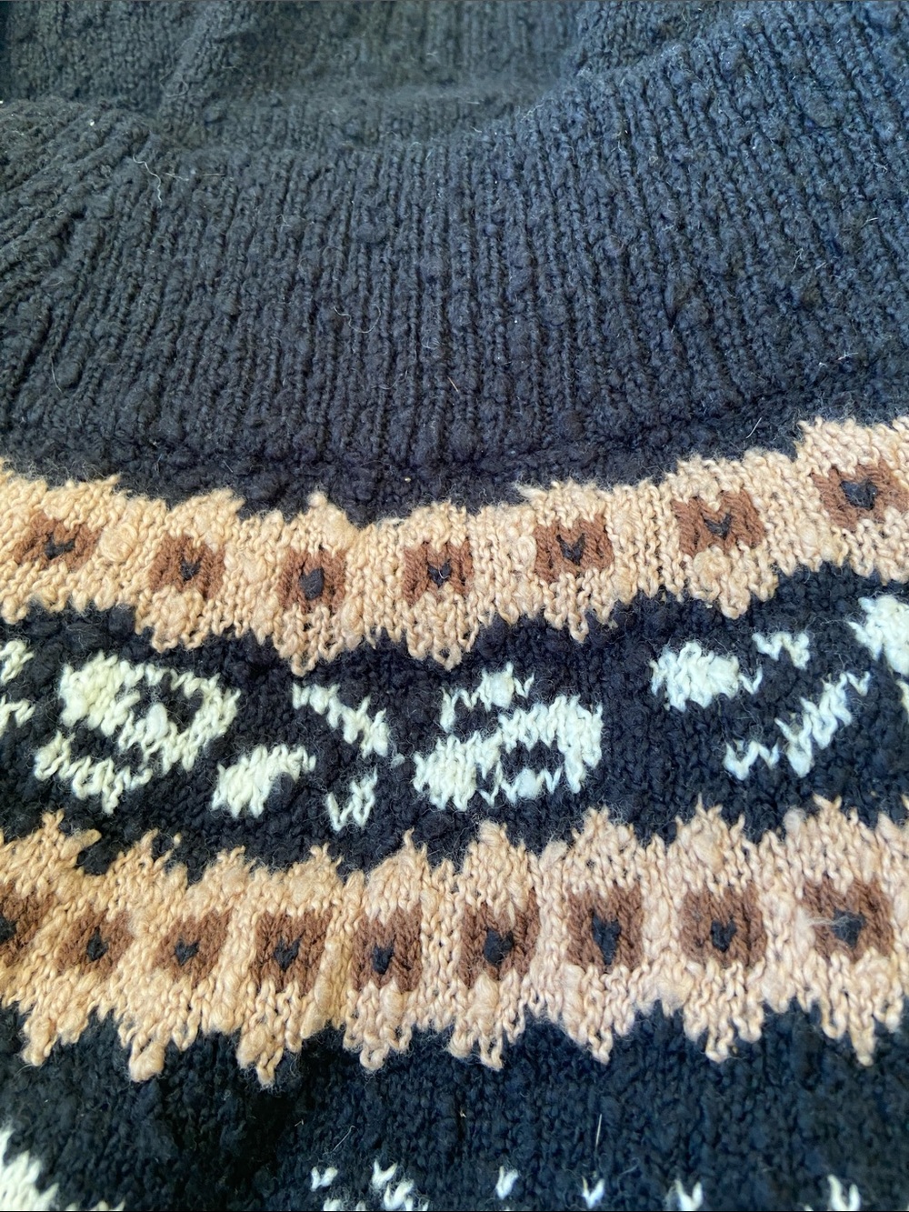 Women’s Free People Nellie Elephant Fair Isle Sweater in Black, Size Small - Picture 9 of 9